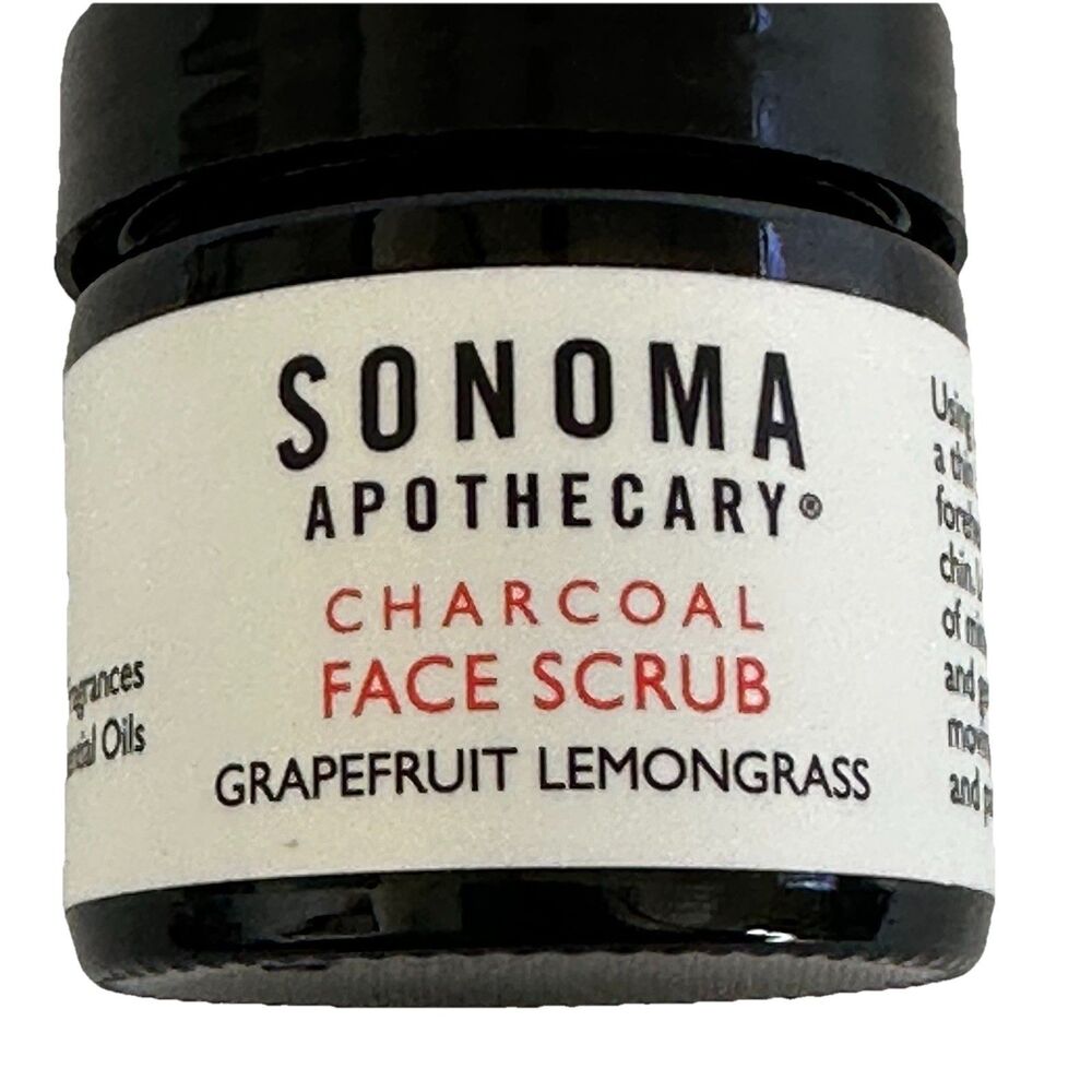 Sonoma Apothecary Charcoal Face Scrub Grapefruit Lemongrass Natural Exfoliating